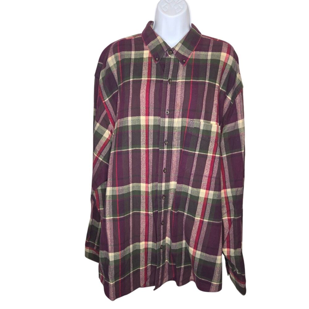 Eddie Bauer Men's Eddie's Favorite Flannel Shirt XL Tall Plaid Button Down XLT